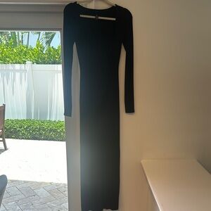 Skims Black Long Sleeve Dress